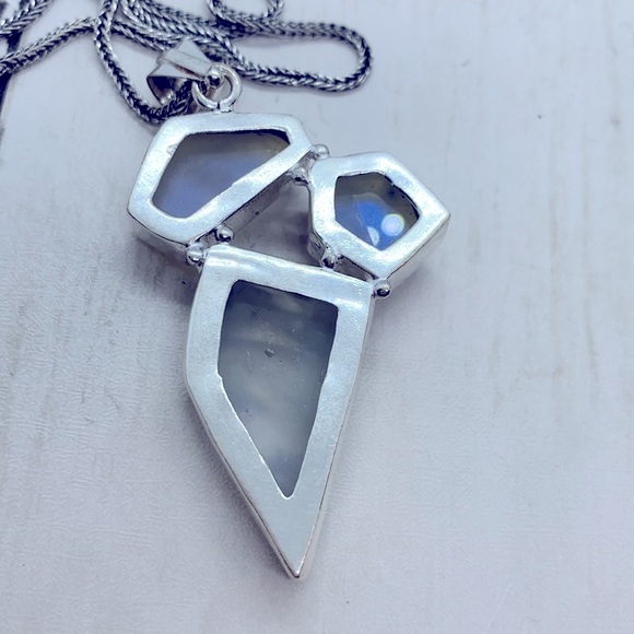 ✨Chunky Cosmic Rainbow Moonstone Necklace 🌈 - Picture 3 of 4